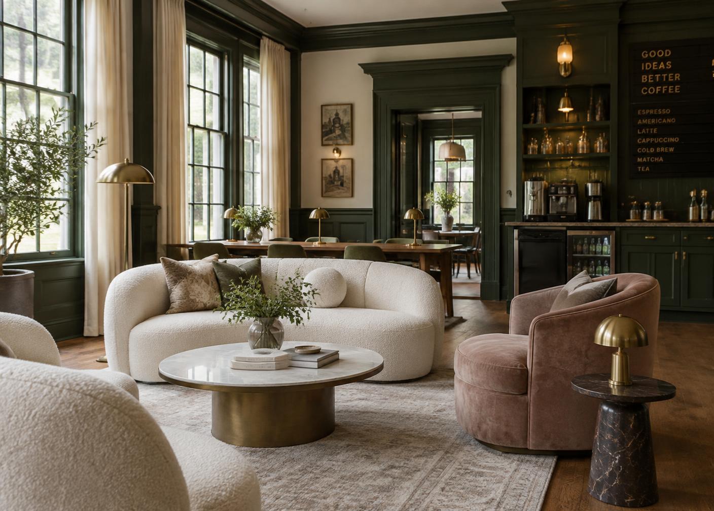Warm reception and lounge concept for The Collective at 419